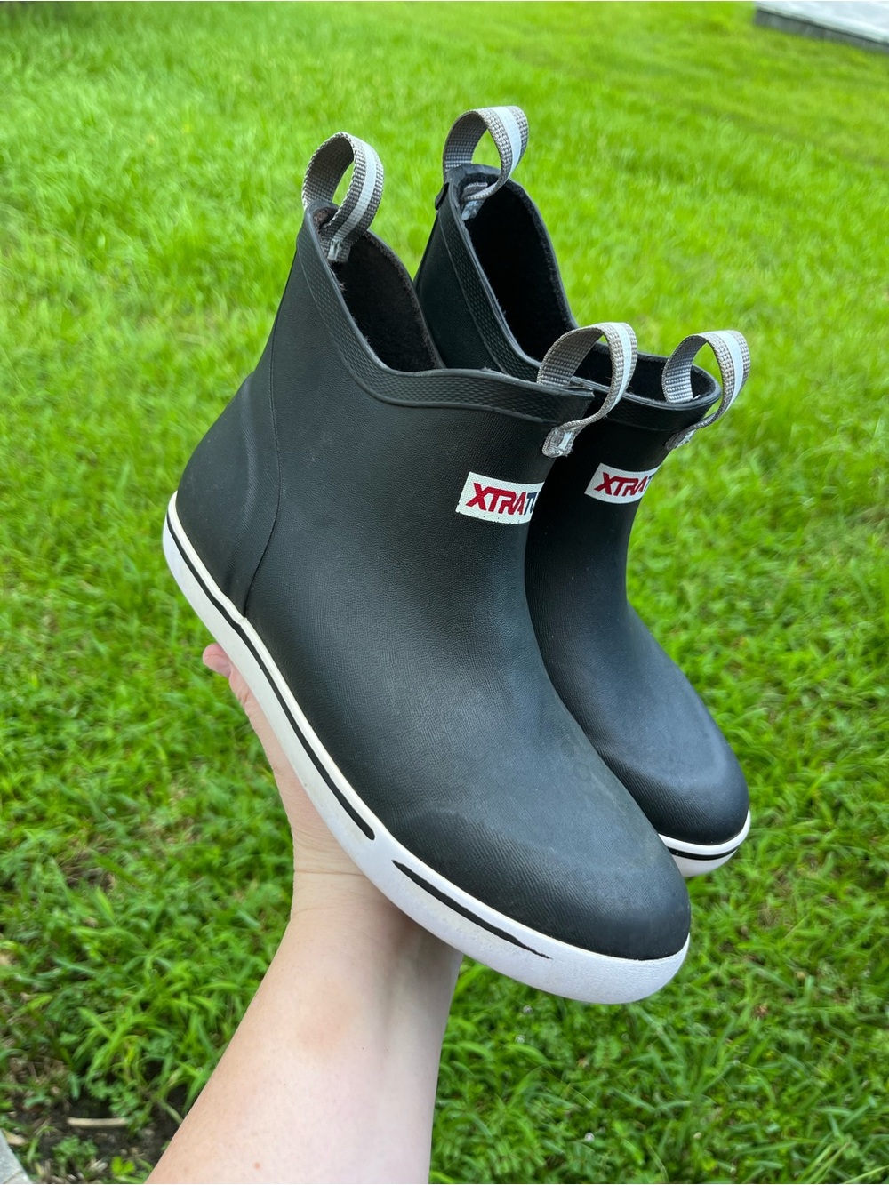 Like New XTRATUF Kids Black Slip-On Rain & Snow Boots Size 4M